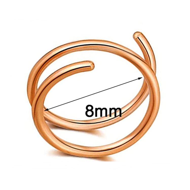 Stainless steel nose ring spring puncture nose ring double nose ring stainless steel earrings nose ring nose clip