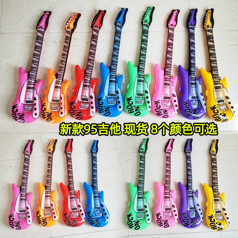 Inflatable Musical Instrument Balloon European and American Party Toys Entertainment Interactive Props Wholesale Inflatable Guitar Balloon Saxophone