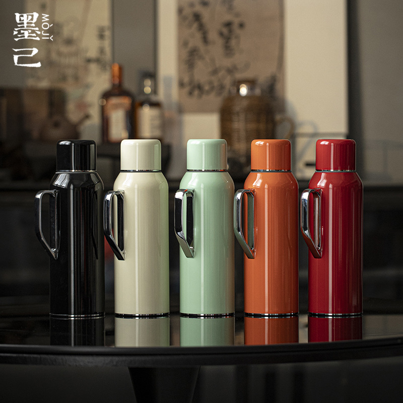 Механический чайник Moji с теплым дисплеем Домашний термос из нержавеющей стали 316 Портативный элегантный термос