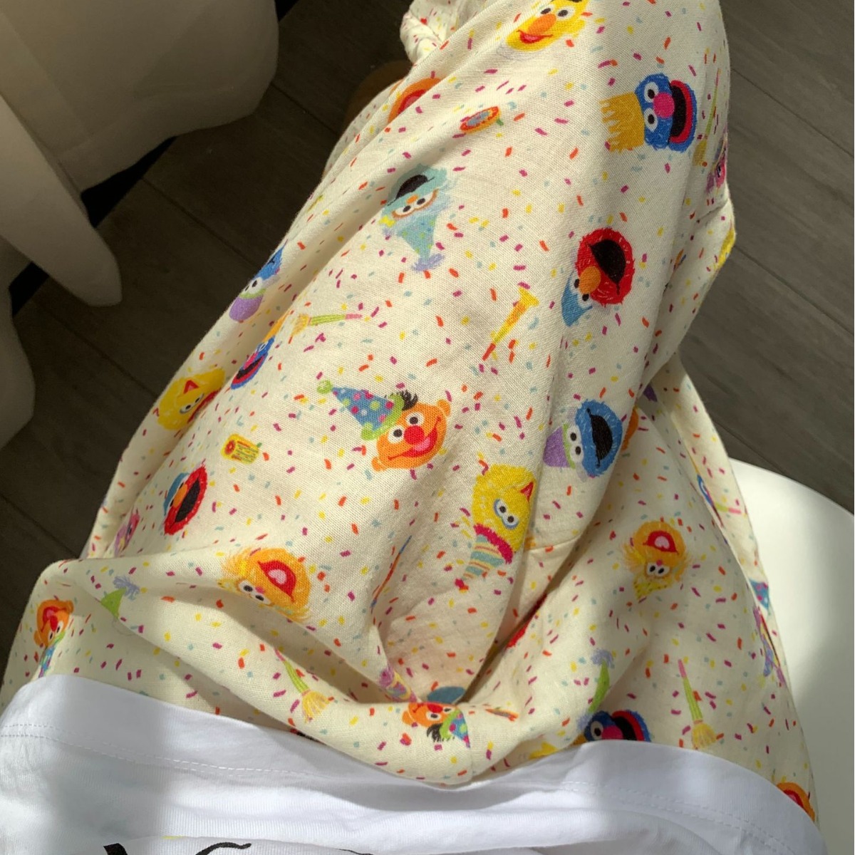 Yuantianzhi cotton double-layer yarn pajama pants loose cute cartoon cotton yarn pants