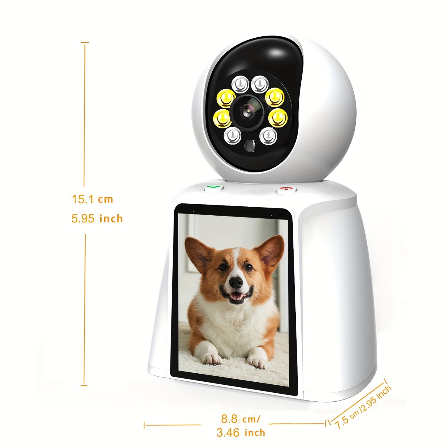 3 Inch Screen Pet Camera Smart Home Video Calling Baby Kids