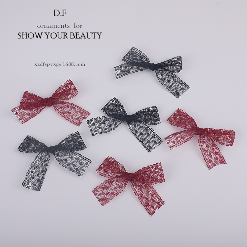 Bow Accessories Handmade Hair Ornaments Mesh Gift Box Packaging Accessories Lolita Clothing Hood Decoration Accessories