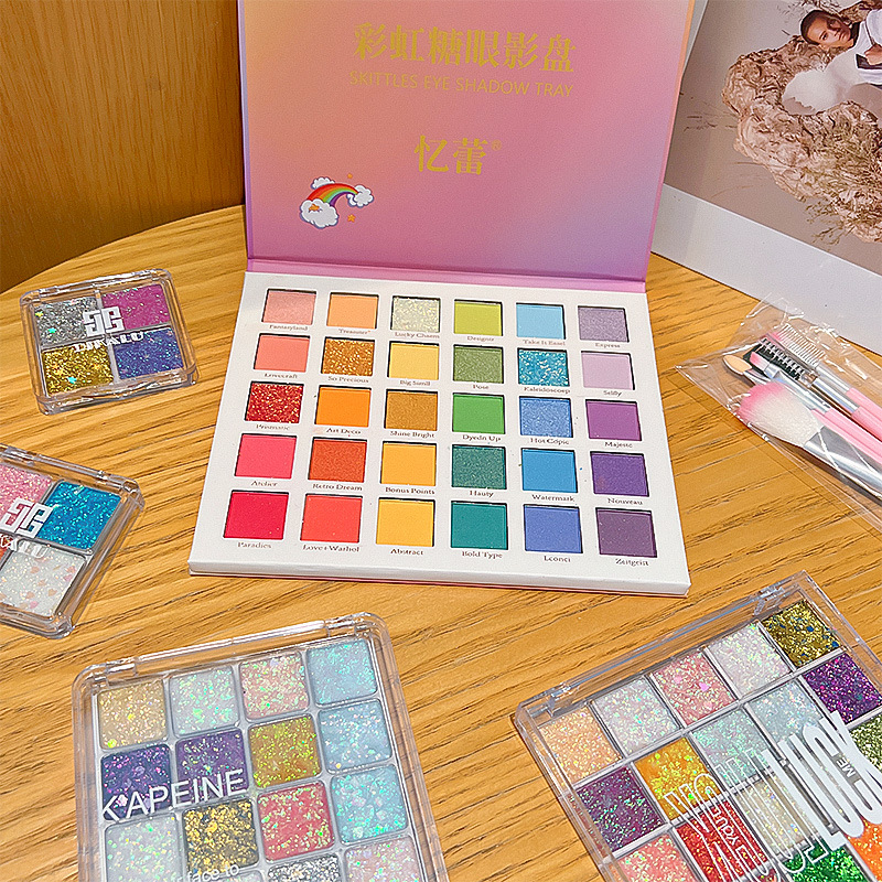 Children's Stage Makeup Eye Shadow Glitter Sequins Face Super Shiny Crystal Eye Makeup Performance Makeup Special Cosmetics