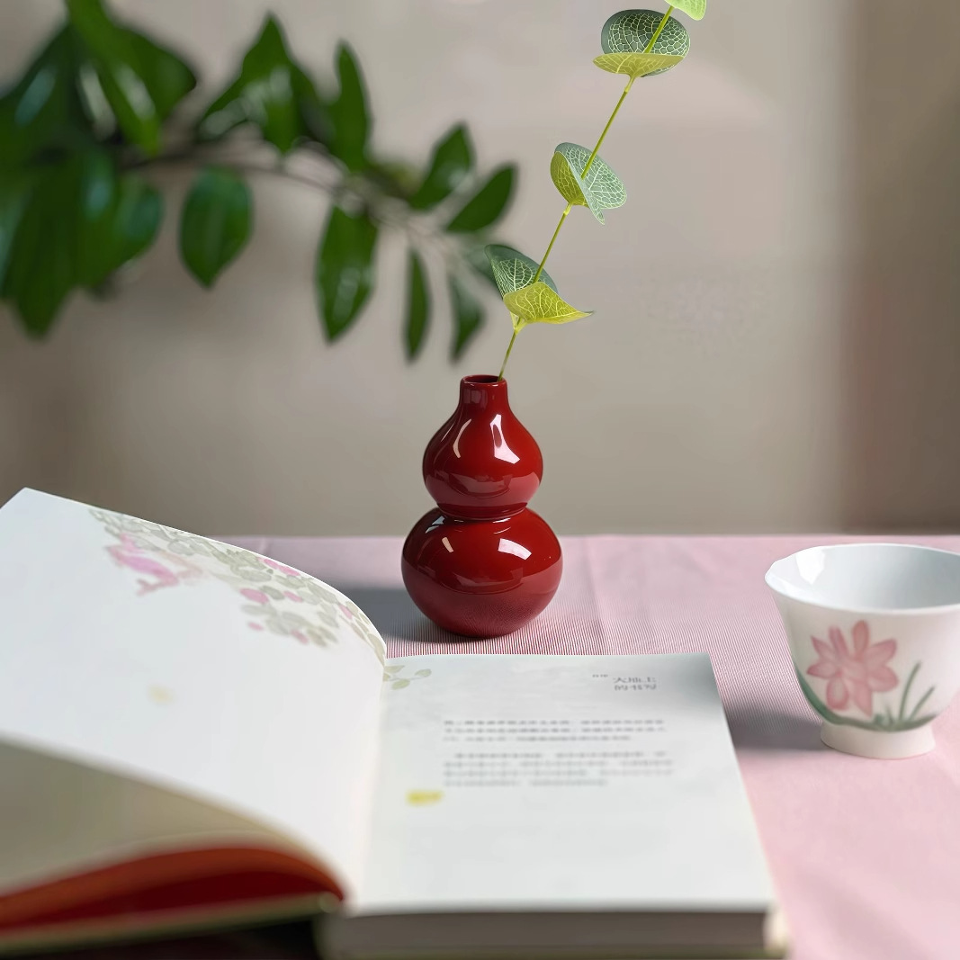 Ceramic small vase home tea room desktop decoration creative flower arrangement flower dried plant hydroponic container