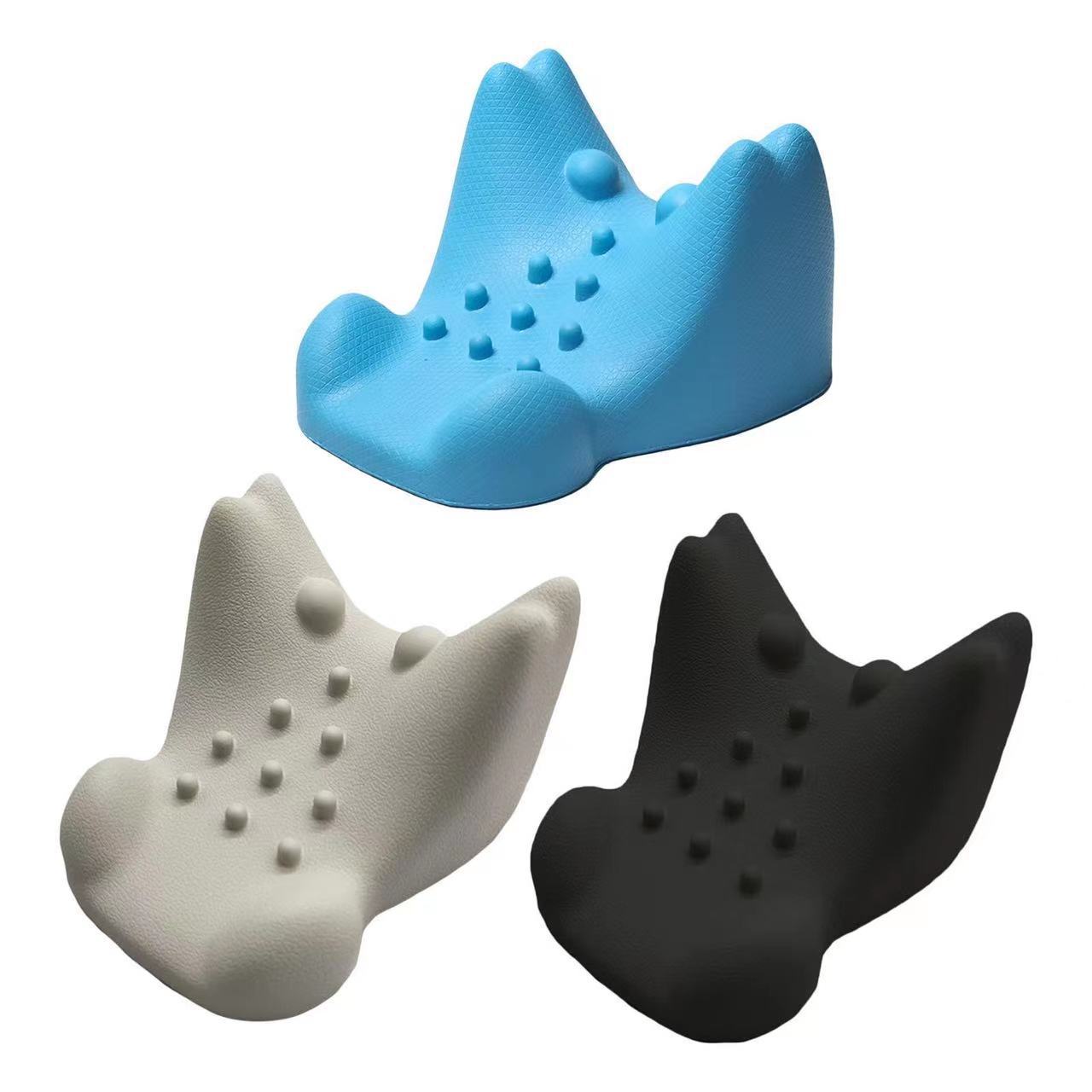 Cross-Border Wholesale Pu Self-Skinning Massage Pillow Traction Pillow Cervical Spine Stretching Massage Pillow Neck Physiotherapy Massage Pillow