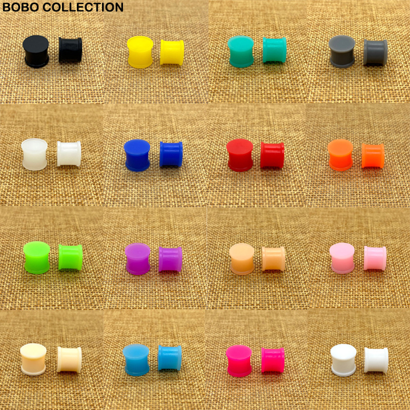 Кросс-бордовые геометрические расширители для ушей, пирсинг, твердые цилиндрические силиконовые расширители