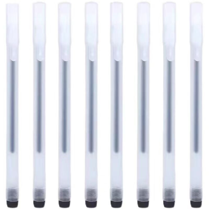 Factory wholesale classic simple cute black red frosted white rod gel pen student office sign pen pen