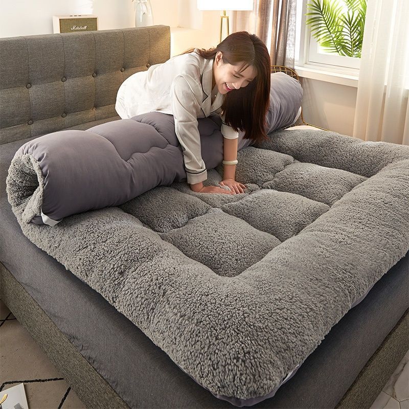 Nanjiren Lamb Fleece Warm Mattress fleece-lined Winter Foldable Home Renting Student Dormitory Tatami