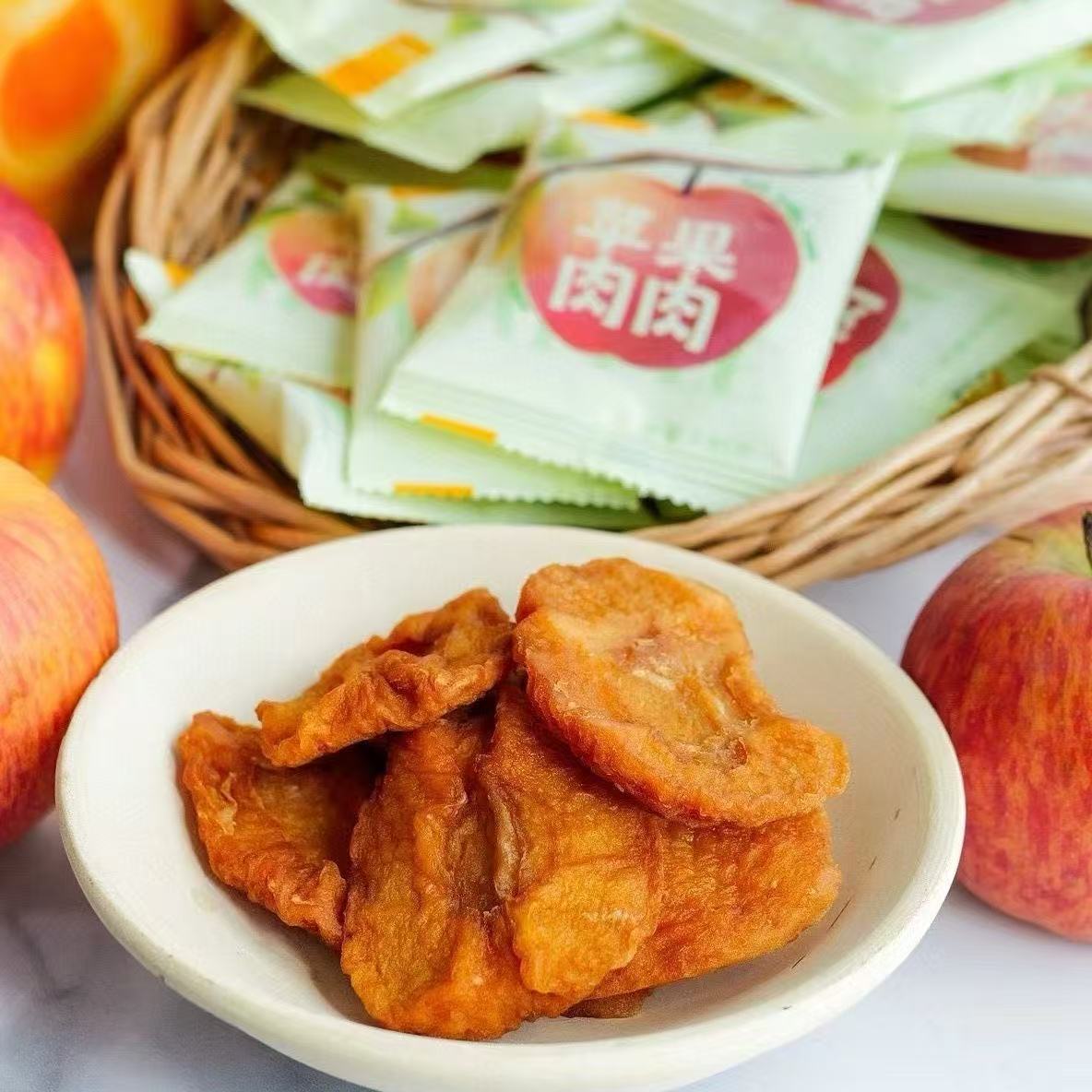 Sun-Dried Apple Fruit, Apple Meat, Half Apple, Dried Fruit, Preserved Fruit, 300g Snack, Leisure Food