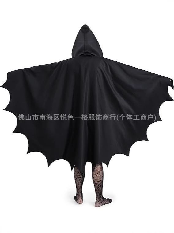 2024 Amazon New Bat Wings Cloak Robe Hooded Cloak Vampire Witch Costume Cosplay