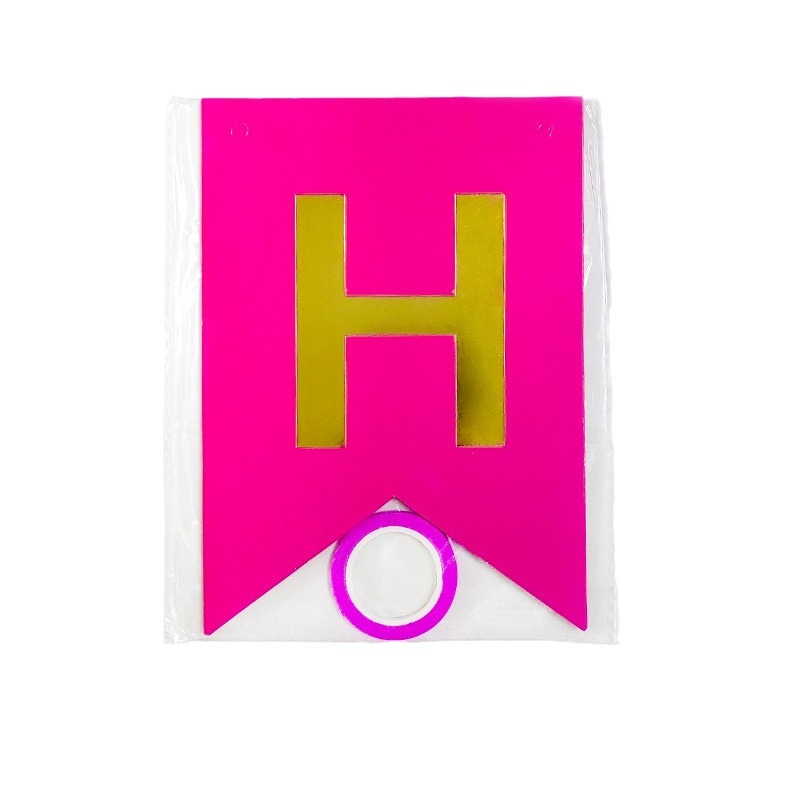 English Happy Birthday Bronzing Swallowtail Flag Decorative Banner Party Arrangement Supplies happy birthday Flag