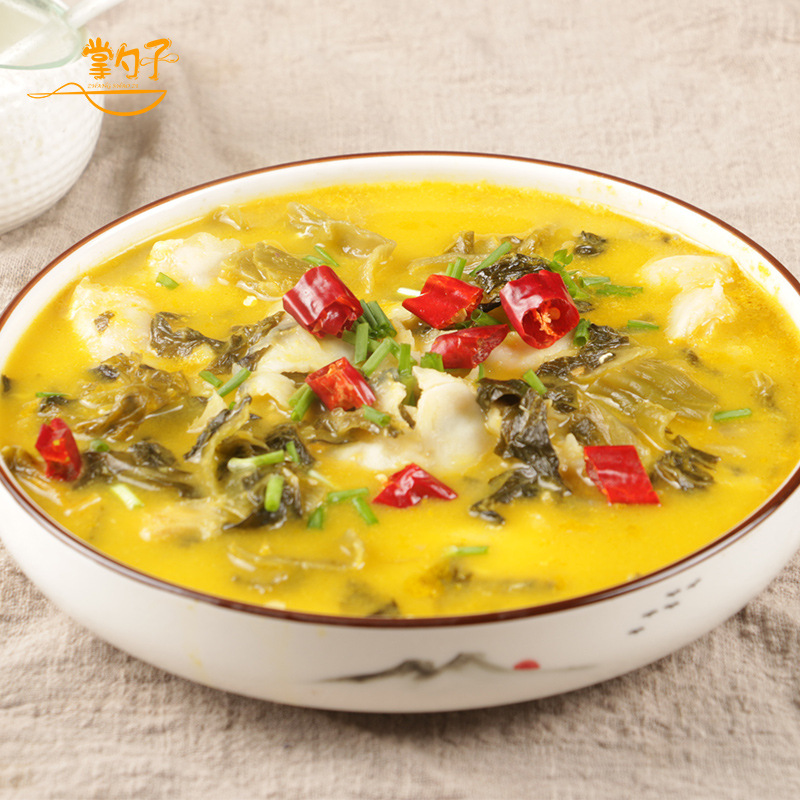 Golden Soup Pickled Fish Commercial No-Paste Blackfish Fillet Frozen Semi-Finished Dish Takeaway Fast Food Pre-Made Dish Lazy Meal 419g