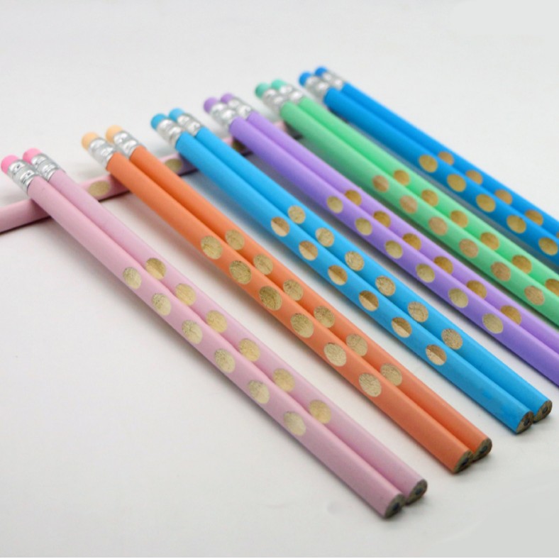 Colorful Hole-Pen Pencils, High-Quality Hb Hexagonal Barrel with Lead Refills and Erasers, Student Handwriting Practice, Posture Correction Stationery Factory