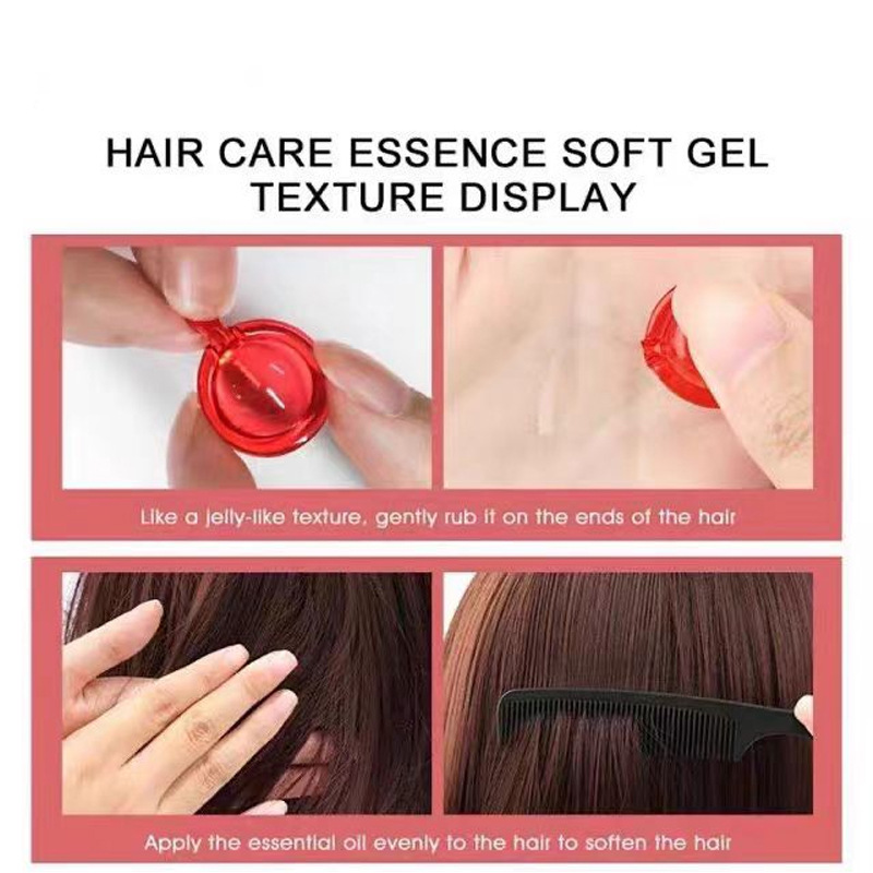 Popular Customized Disposable Hair Care Essential Oil, Hair Care Soft Capsule Essential Oil, No-Wash, Smooth and Repair, Oem Processing and Oem