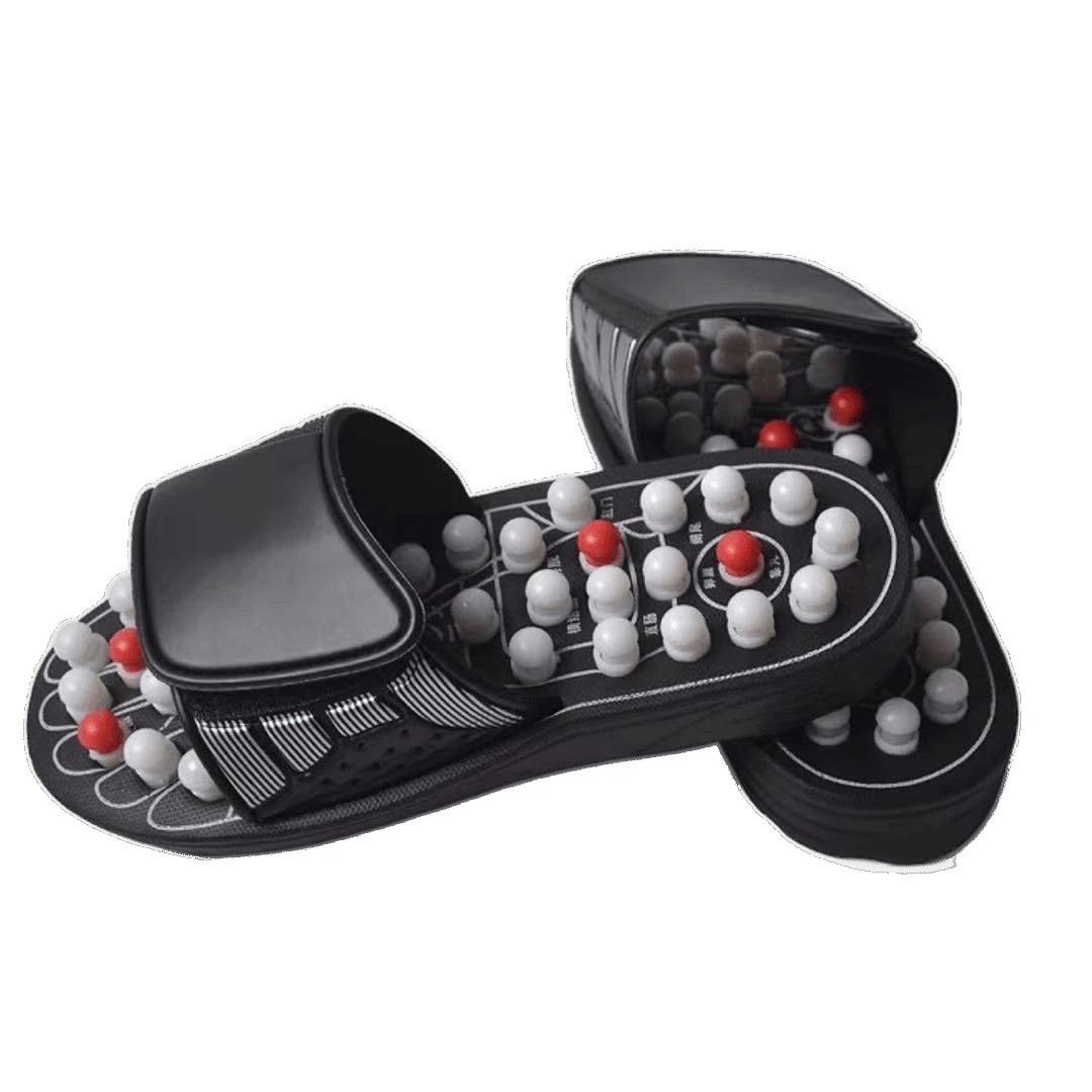 Dc Manufacturer Massage Slippers with Round Dots, Japanese Rotating Health Massage Slippers, Acupoint Health Foot Health Slippers