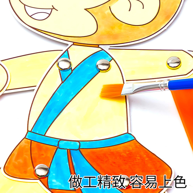 Cartoon shadow play Chinese traditional handicrafts DIY kindergarten handmade diy New Year material bag