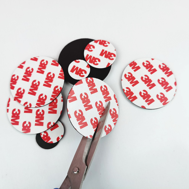 Magnetic stripe round soft magnetic sheet 3M adhesive self-adhesive teaching aids magnetic refrigerator sticker rubber magnetic sheet magnet