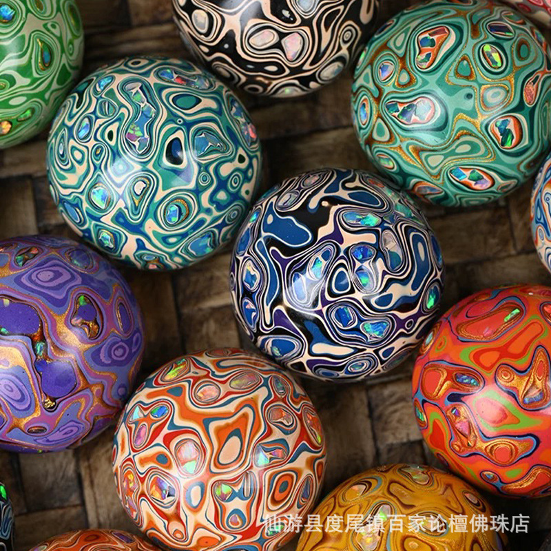 Large Lacquer Beads Wholesale 20mm Loose Beads Single Inlaid Opal Craft Buddha Beads Bracelet Natural Plant Lacquer DIY Jewelry