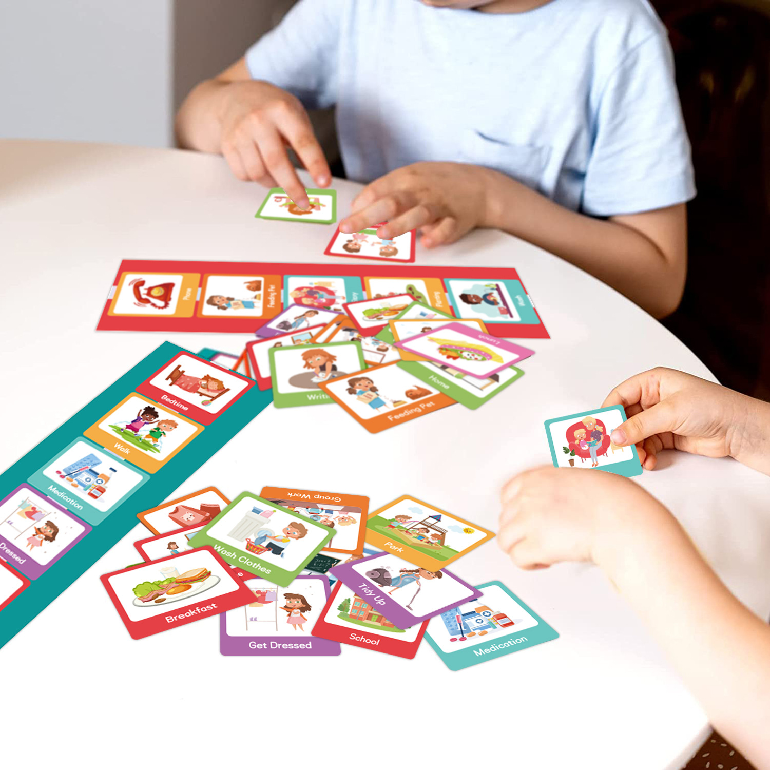 Cross-border children's visual time chart non-verbal communication visual auxiliary schedule planning Daily card