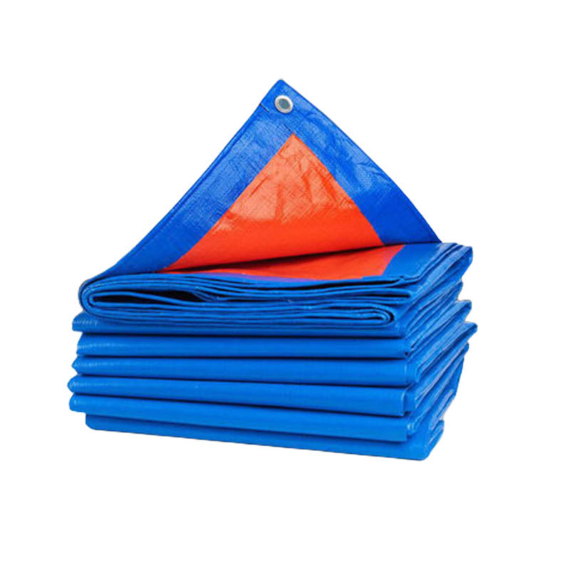 Tarpaulin waterproof sunscreen thickened PE plastic tarpaulin blue orange double film truck canopy rainproof cloth tarpaulin knife scraping cloth