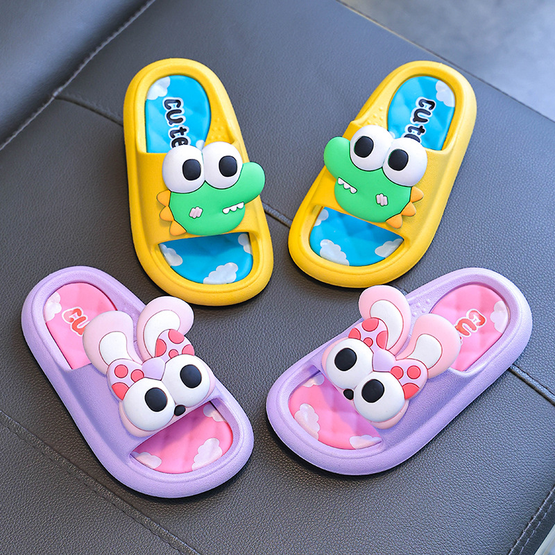 Summer children's slippers boys and girls indoor non-slip soft bottom Bath Children parent-child baby children Beach slippers