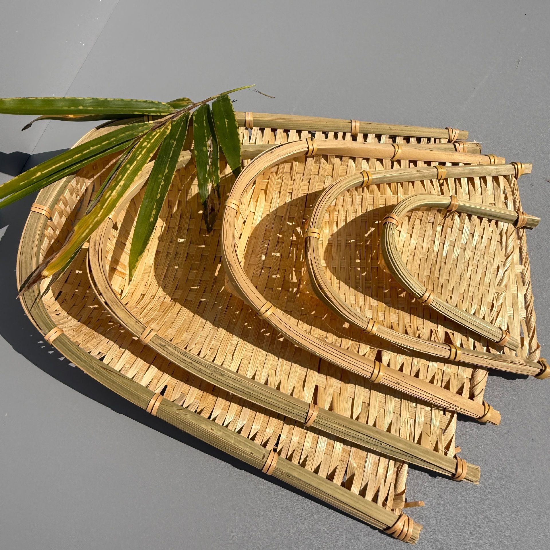 Bamboo Woven Dustpan Mini Woven Decorative Props Hotel Dustpan Agricultural Dustpan Trendy Small Open Dustpan