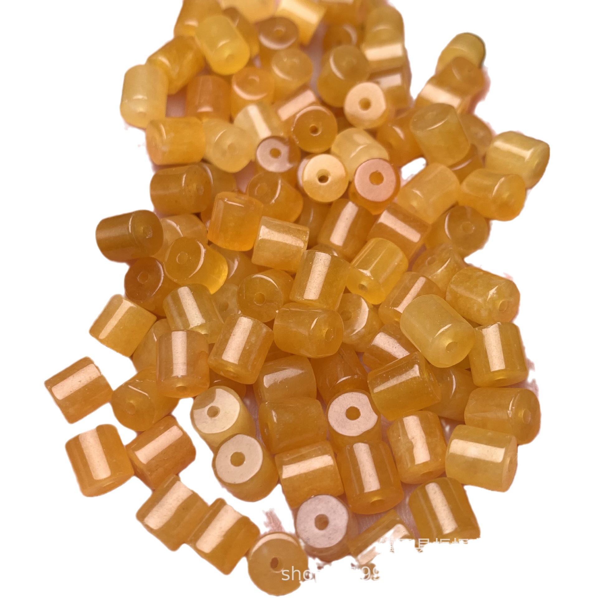 Jadeite Basha Mountain Jade Three Colors 6×6 Barrel Beads DIY Straight Bead Bracelet Necklace Jade Accessories Stone Jewelry Loose Beads Wholesale