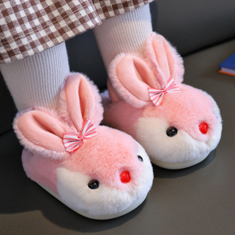Children's cotton slippers winter girls boys baby warm non-slip baby cute baby indoor cotton shoes