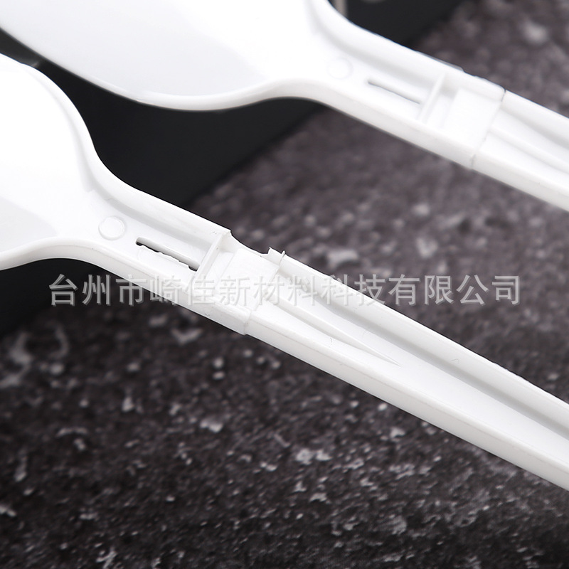 Disposable Folding Fork and Spoon, Thickened Plastic Folding Spoon and Fork, Individually Packaged, Manufacturer Sells Yogurt Pudding Spoons