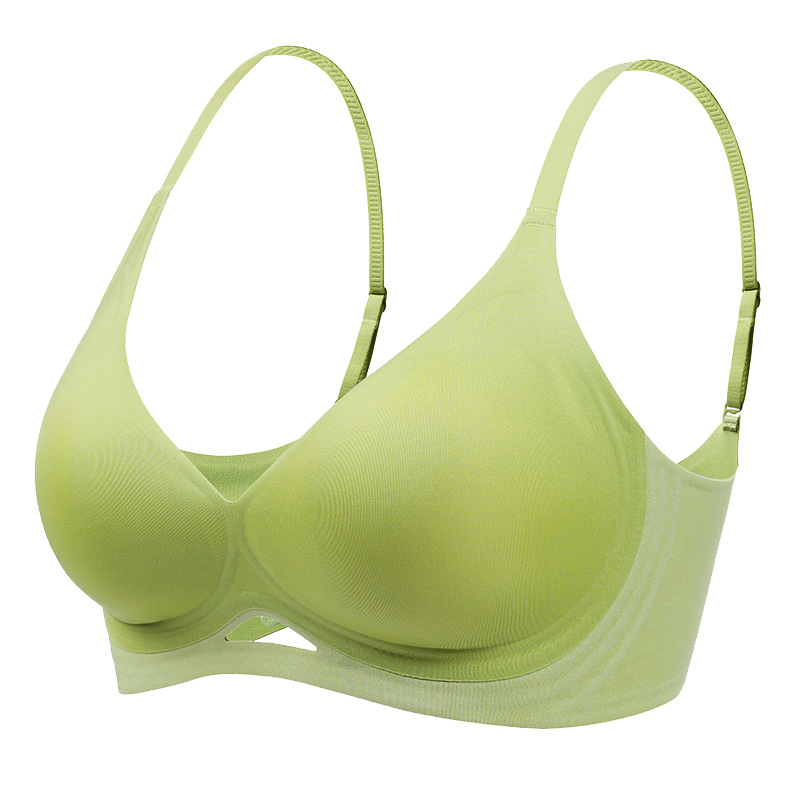 Y52 Hollow Jelly Soft Support Seamless Underwear Women's Fixed Cup Lifting Small Breast Gathering Secondary Breast Beautiful Back Bra