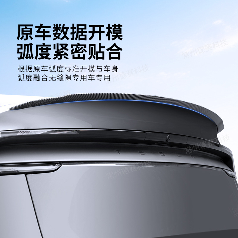 Suitable for tesla Tesla Rejuvenation new model carbon fiber tail high performance P version original factory surround modification