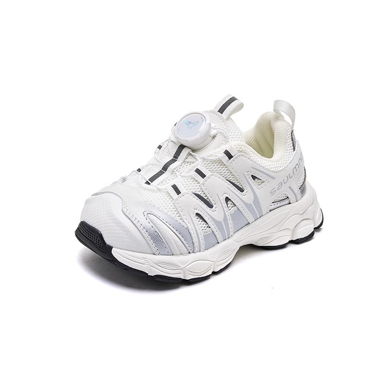 Girls' Sports Shoes 2025 Spring New Children's Rotating Buckle Lightweight Breathable Casual Dad Shoes Boys' Running Shoes
