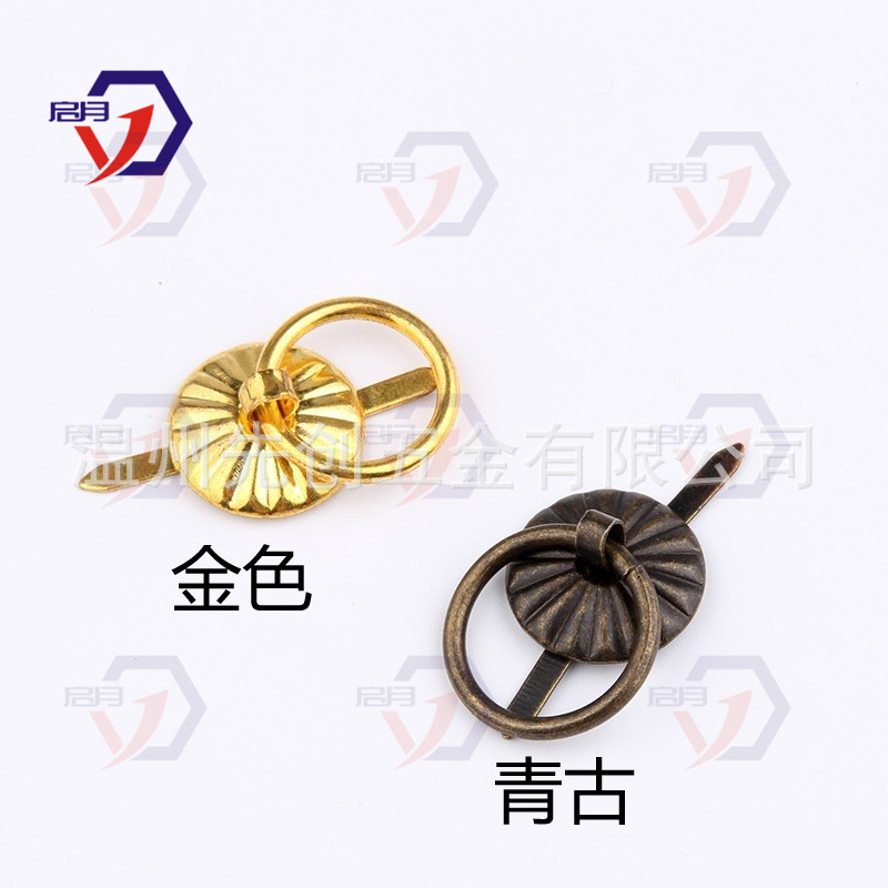 1015 Sunflower Round Antique Small Pull Ring Iron Circle Small Carton Drawer Box Handle Home Furnishings