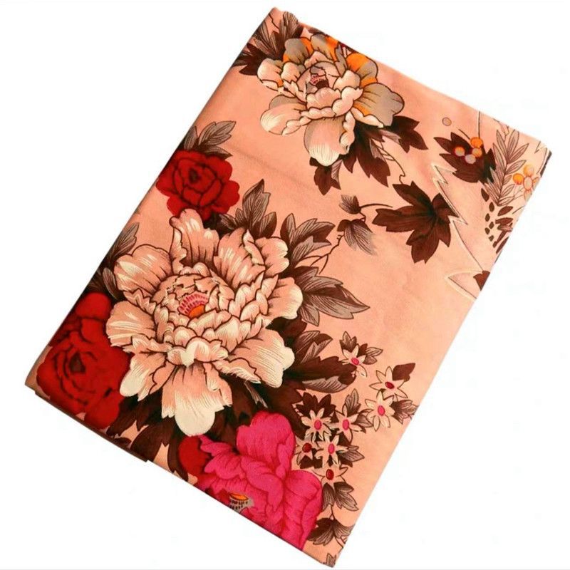 National big flower style thickened peony rich Kang single bed sheet single student dormitory tatami bed sheet large bed sheet