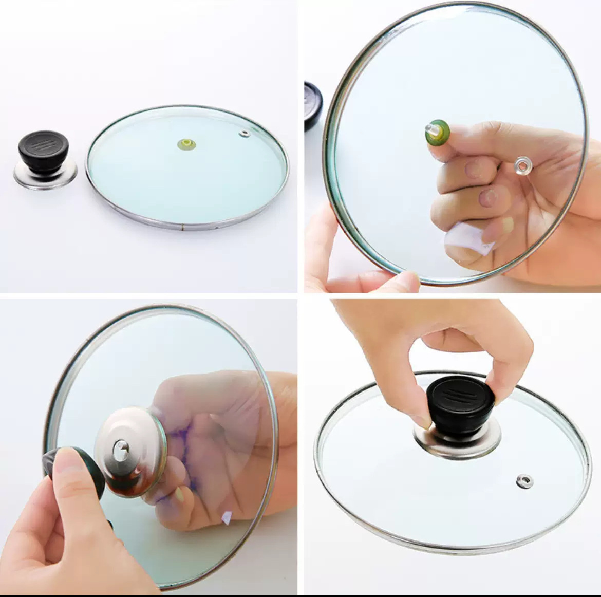 Replaceable Universal Pot Lid Handle Anti-scalding Pot Lid Handle Glass Pot Cap Kitchen Accessories Pot Cap Top Bead