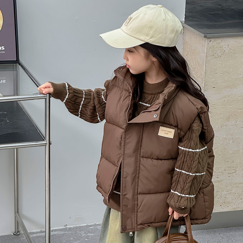 Осенний и зимний корейский стиль, детский хлопковый жилет для детей, утолщенный жилет для мальчиков и девочек