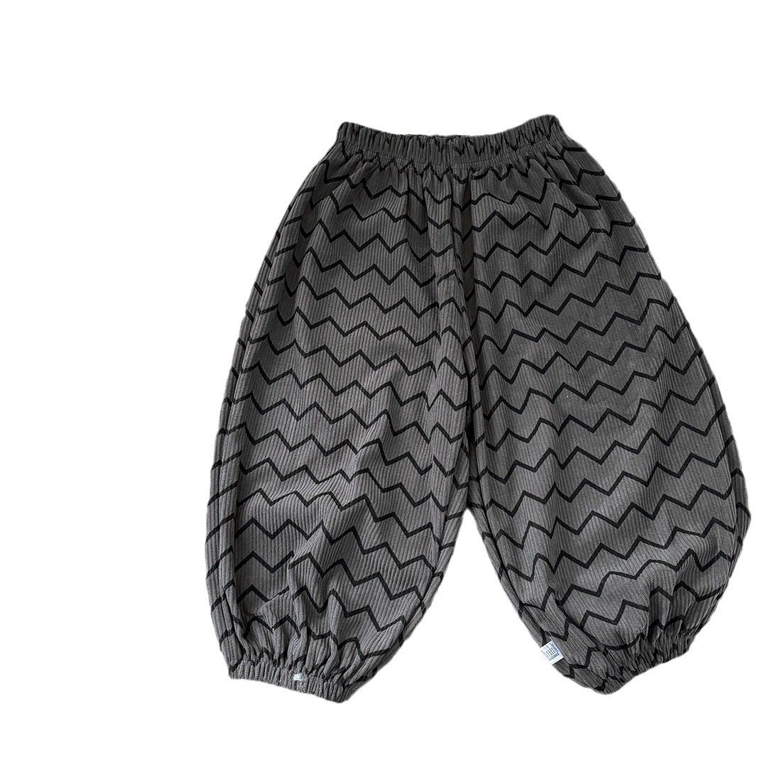 Children's New Sports Pants Corduroy Casual Pants Children's Pants Sweatpants Autumn Boys and Girls Loose Korean Harem Pants Trendy