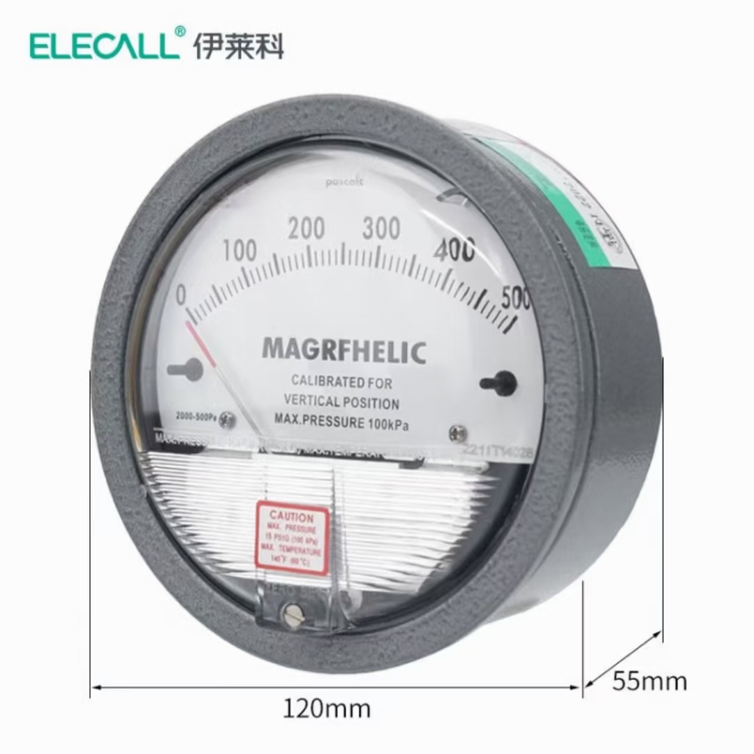 Elyco TE2000 type differential pressure gauge clean room farms with negative pressure gauge differential pressure gauge MAGRFHELIC type