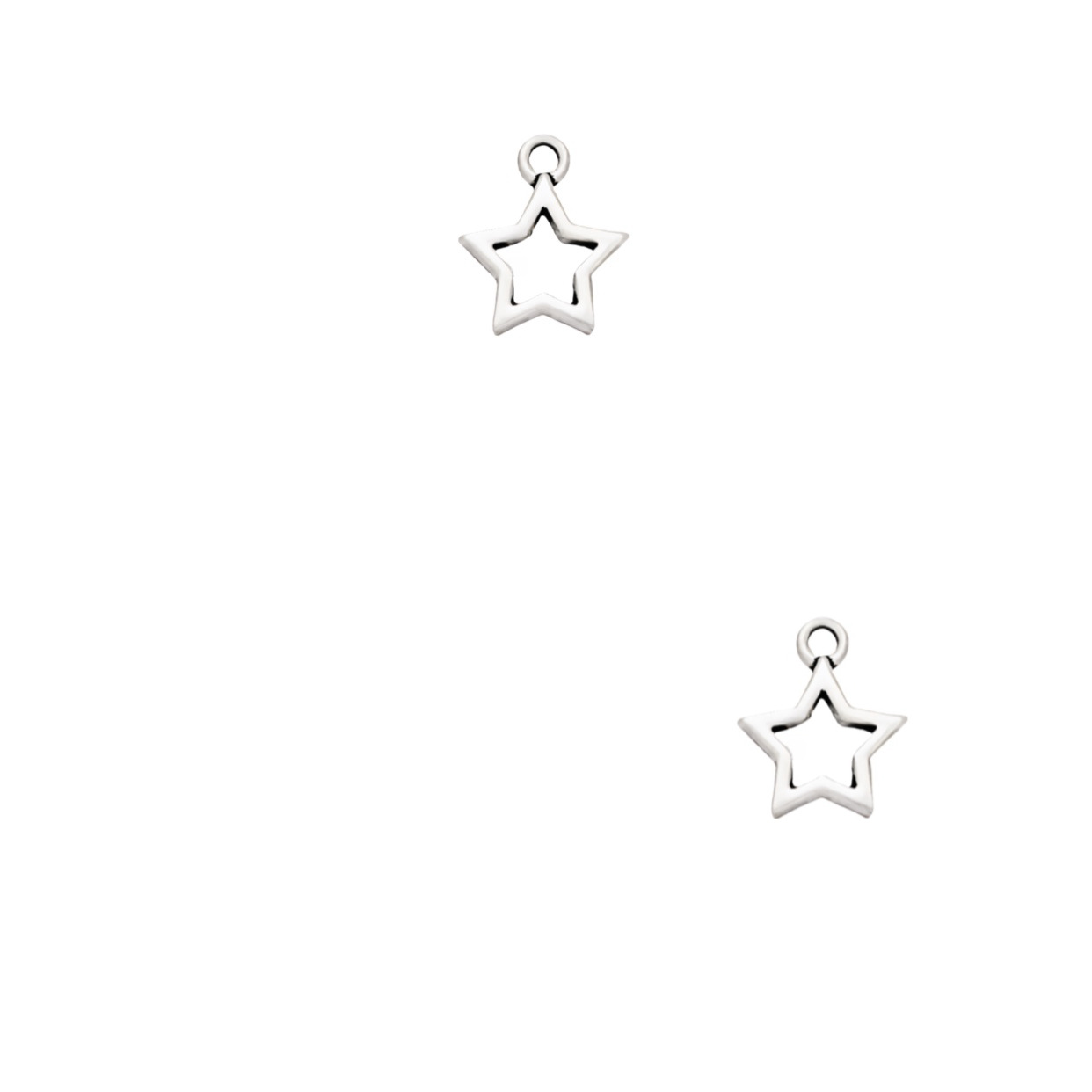 AliExpress Europe and the United States cross-border hot selling retro five-pointed star alloy jewelry accessories DIY bracelet necklace earrings pendant