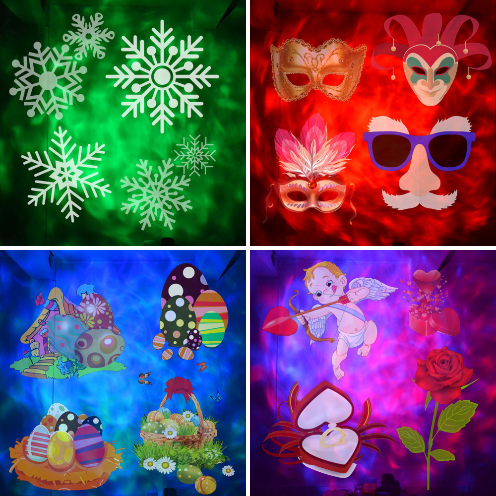 Factory sale water pattern starry light ocean wave Halloween Christmas pattern projection lamp LED outdoor party Garden