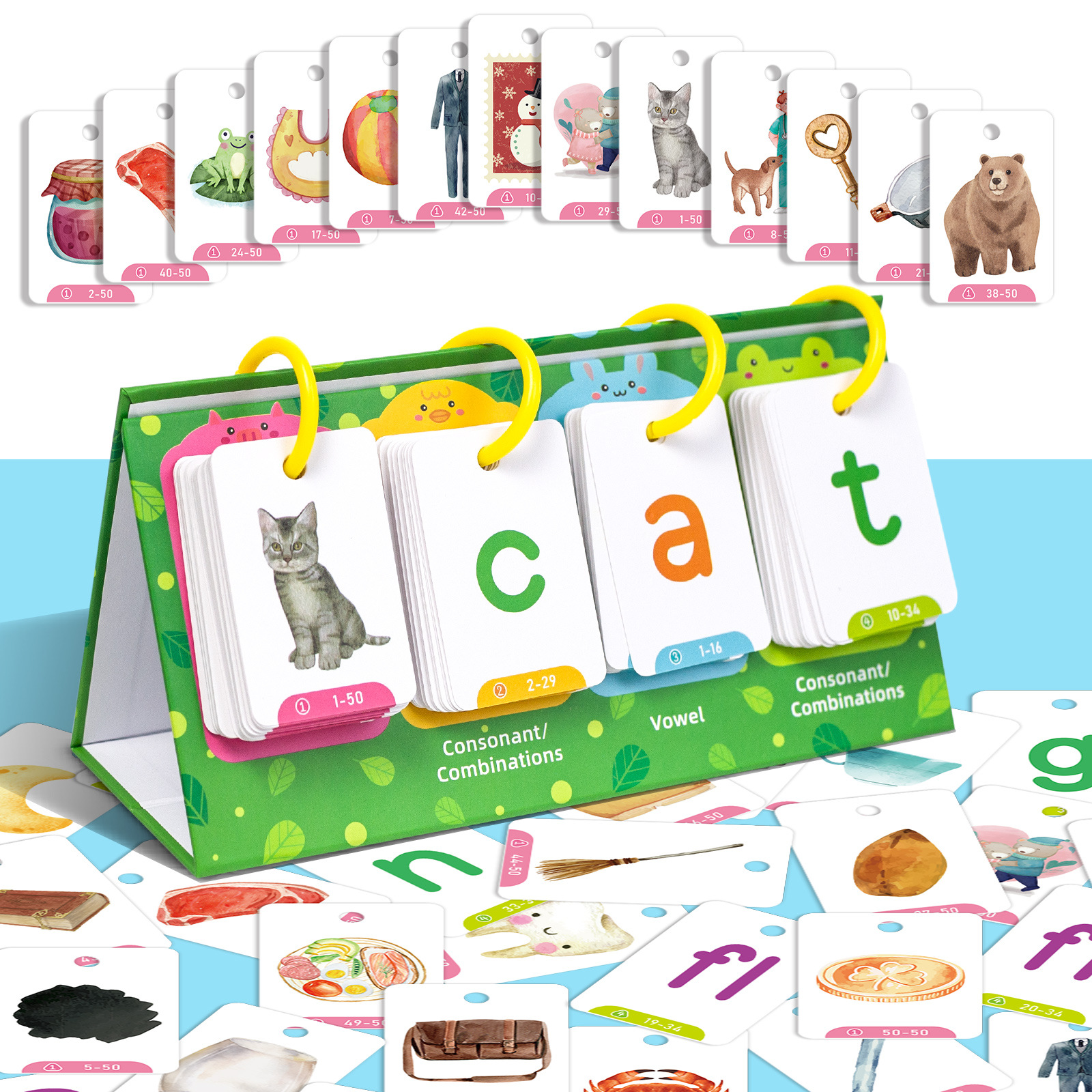 129 Visual Word Education Desktop Cards Early Education Enlightenment Picture and Text Recognition Cards Parent-Child Interaction Cards