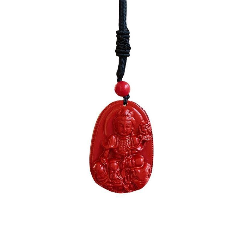 Secret Art Ji Ge Welcomes the Auspicious Pendant Cinnabar 2025 Twelve Zodiac Eight Guardian Deities Guanyin Vajra Prajna