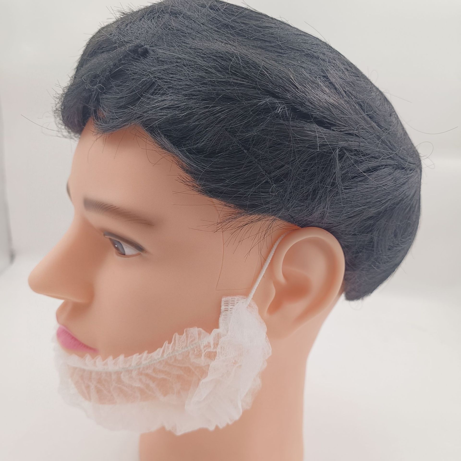 Disposable non-woven fabric ear-hanging beard cover food work room Anti-beard drop beard cover protective beard cover