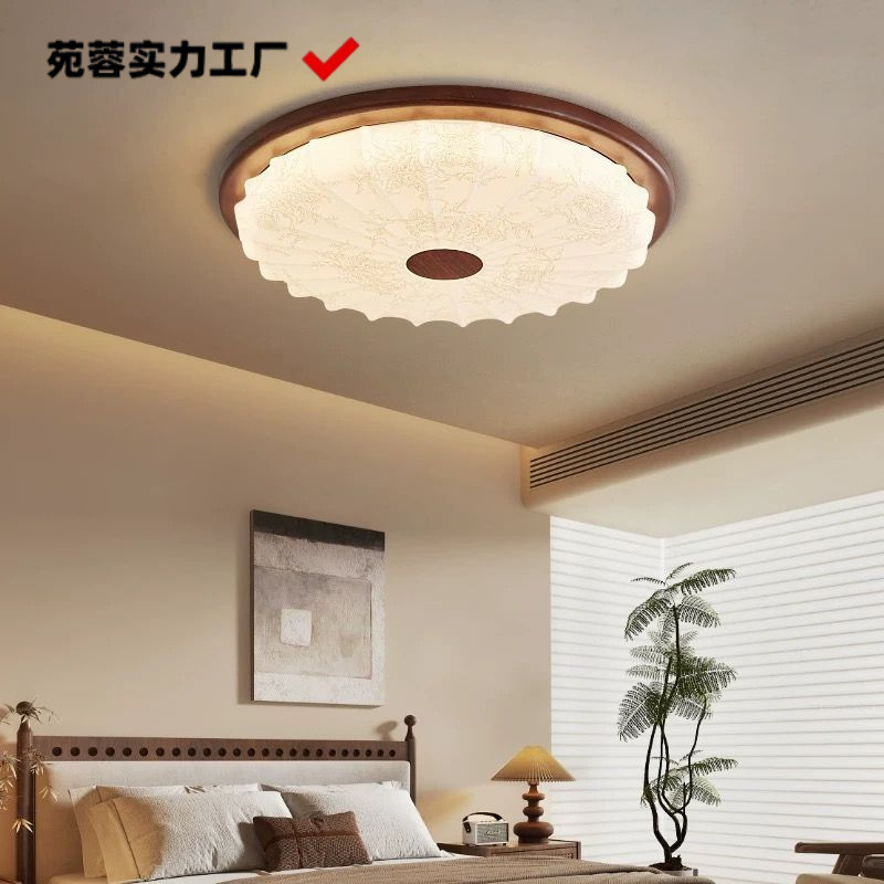New Mid-Century Style Bedroom Lamp, Ceiling Lamp, Retro Pattern, Song Dynasty Aesthetics, Nanyang Style Eye Protection Study Lamp, Room Lamp