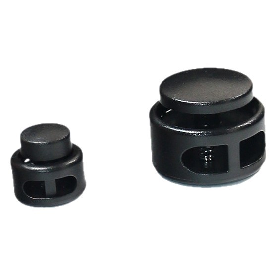 High quality plastic spring buckle black double hole cat eye buckle plastic rope buckle adjustment buckle pom Pig Nose buckle luggage accessories