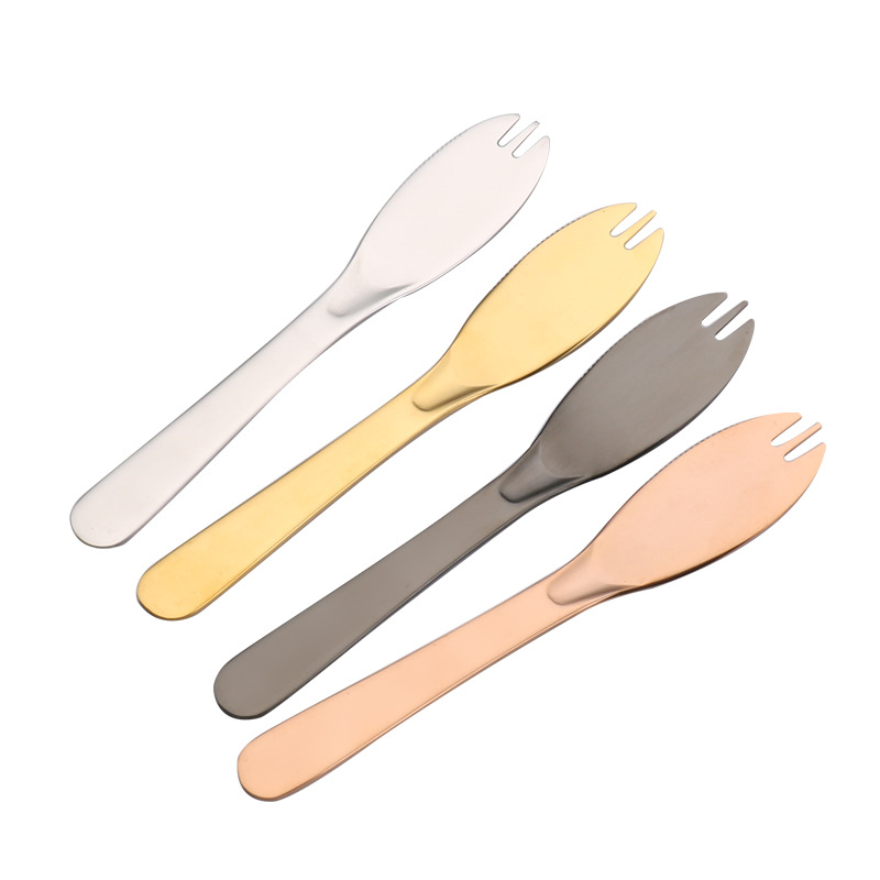 Cross mirror Western food stainless steel butter knife 304 butter knife jam knife cheese knife titanium butter knife factory wholesale