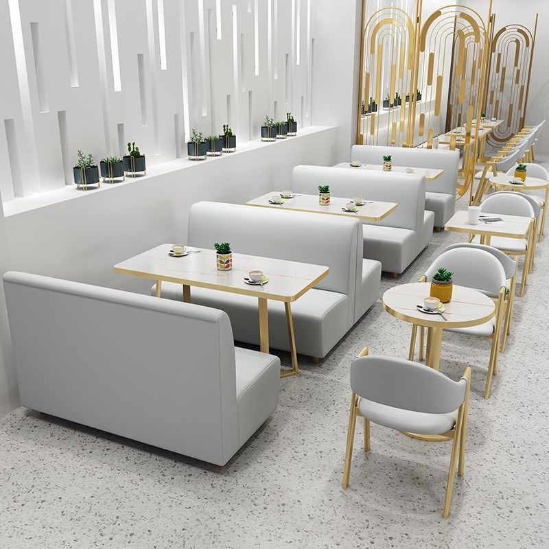 Набор столов и стульев для популярного кафе молочного чая, простой стиль для фастфуда