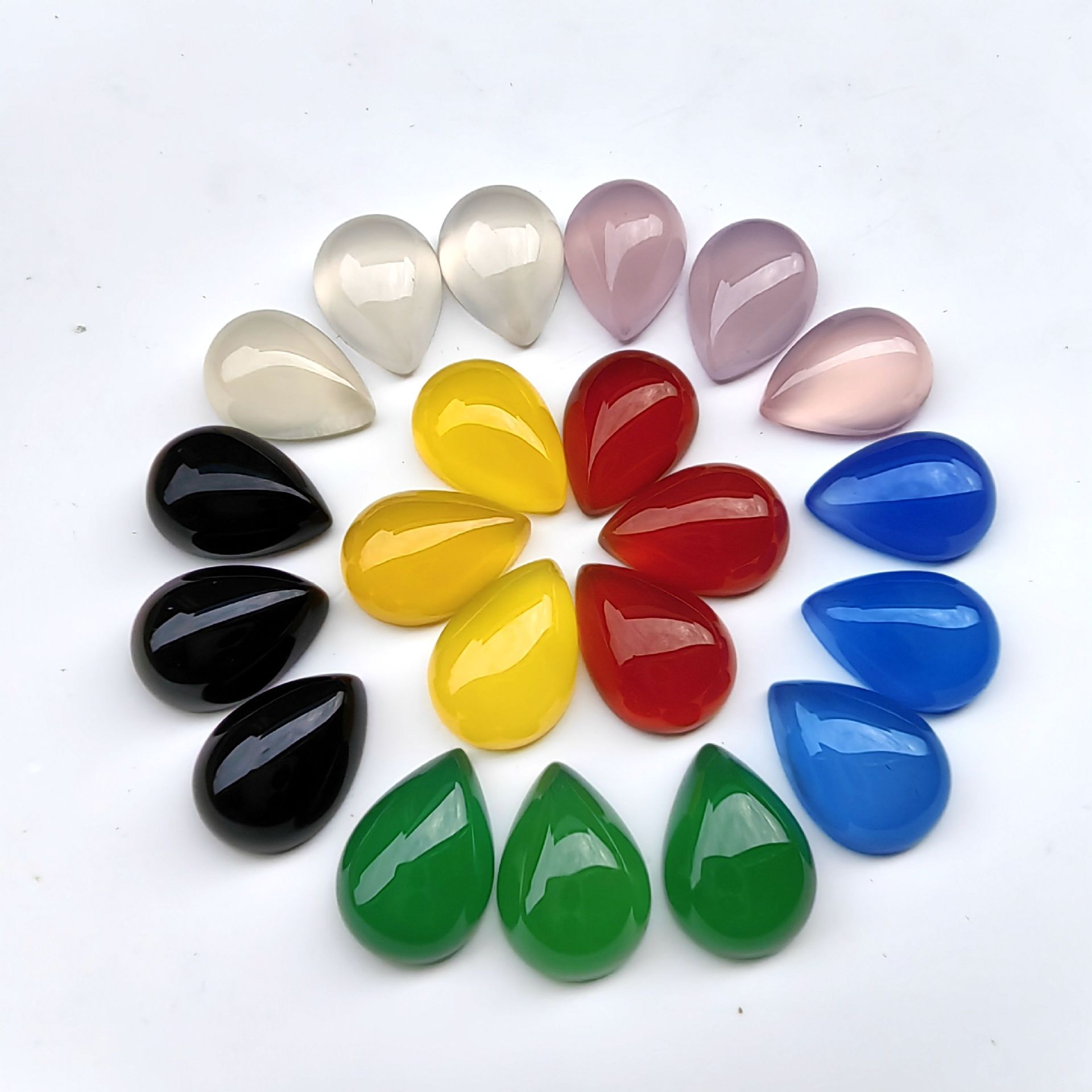 Натуральные агатовые кольца, каплевидные заплатки, оптовая продажа DIY ювелирных аксессуаров, красный агат