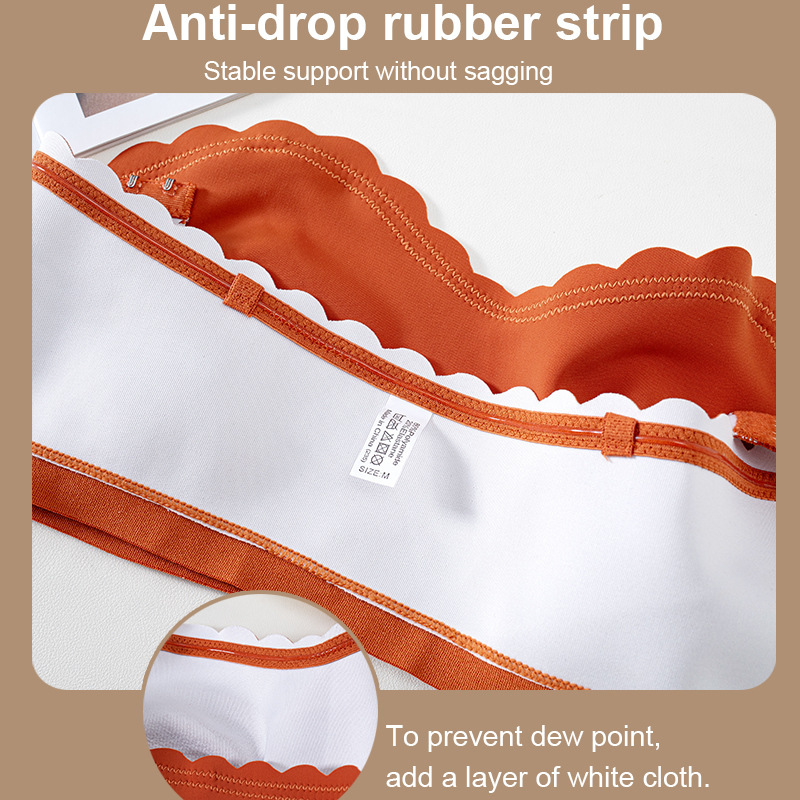 Foreign Trade Europe and America Strapless Anti-slip Silicone Strip Underwear Women's Beautiful Back Gather Front-breasted Backless Women's Bra Cross-border