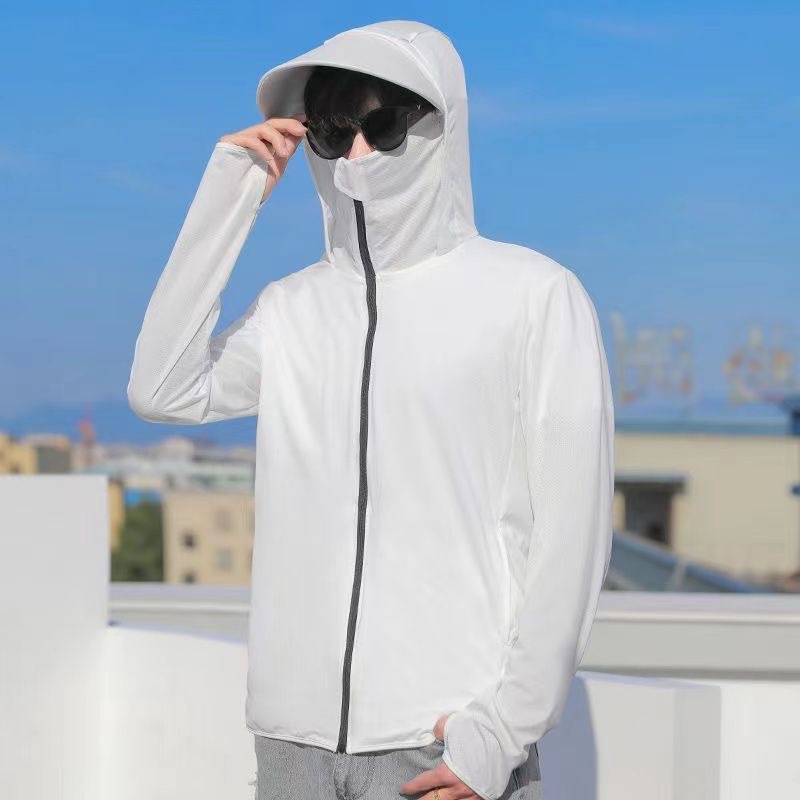 F04 Men's Sun Protection Clothing Men's Summer Breathable Thin Coat Outdoor Fishing UV Protection Clothing Sun Protection Clothing